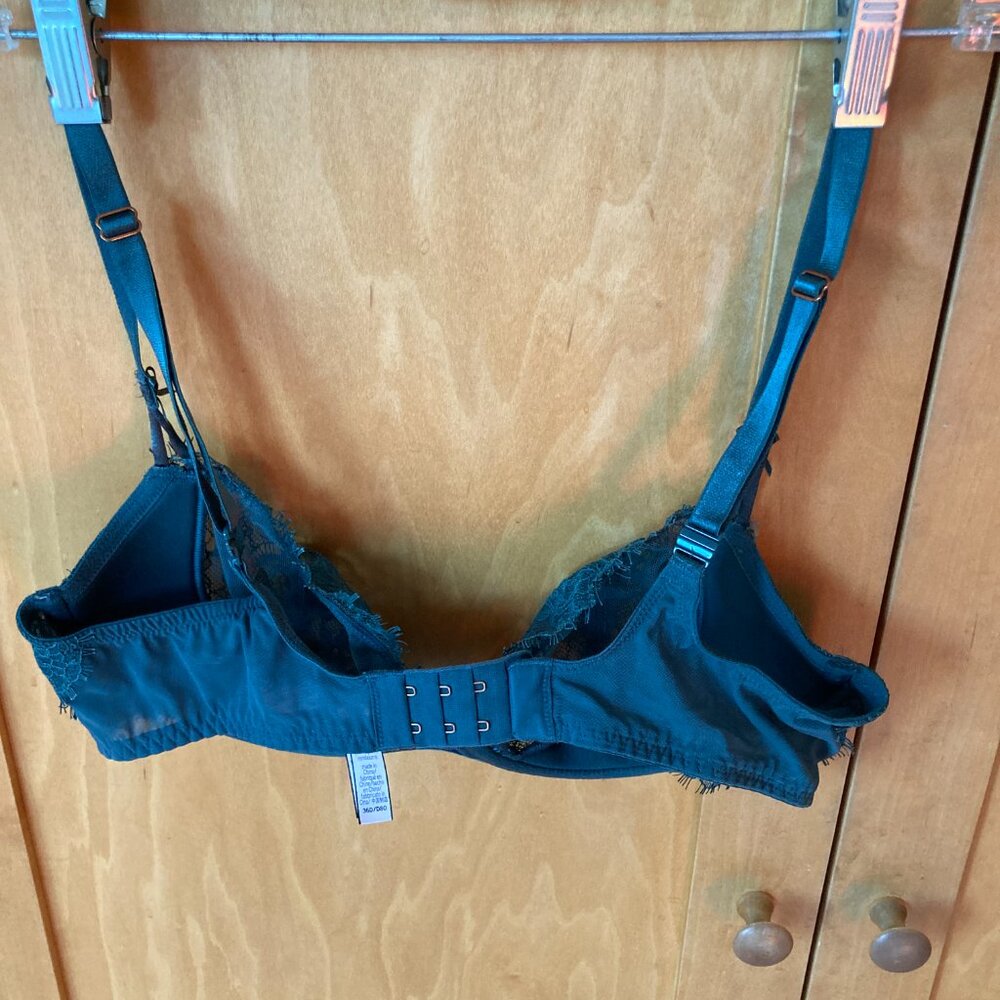 Victoria's Secret Dream Angels Push Up without padding green lace Bra 36D - Picture 2 of 4